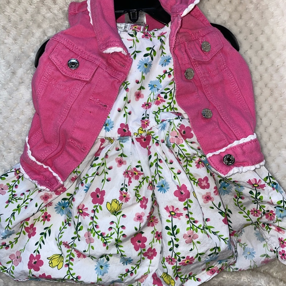 Flower dress with vest